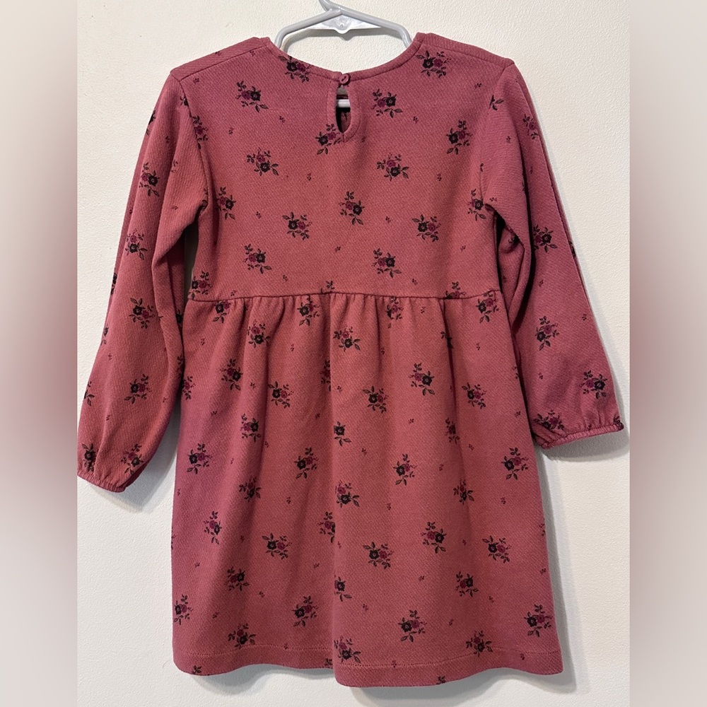 EUC Zara Girls Long Sleeve Floral Dress in Size 5T - Picture 6 of 8